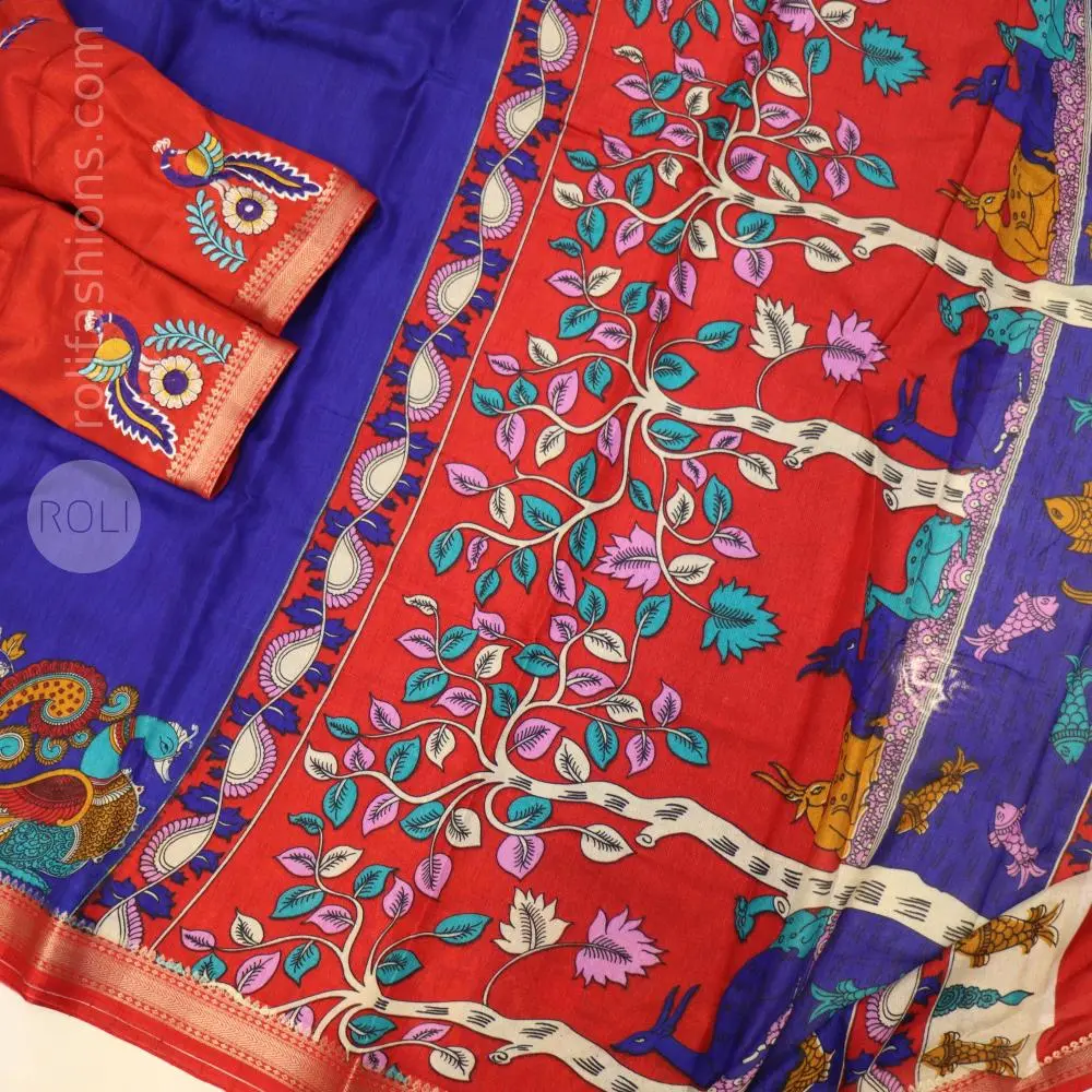 Regal Blue with red border