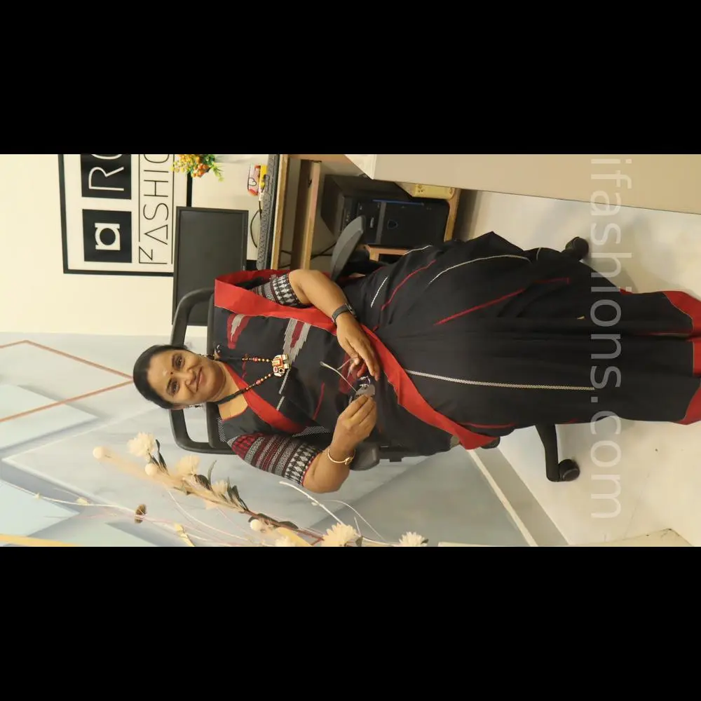 Black with red and white