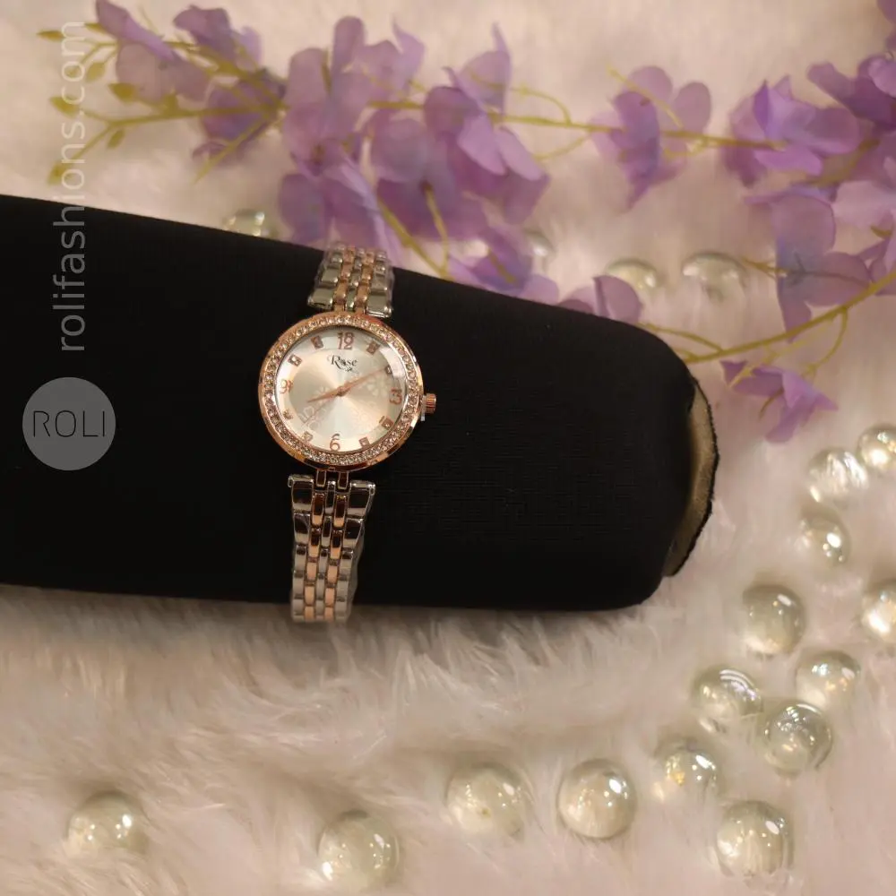 Rose Gold Party Wear Watch