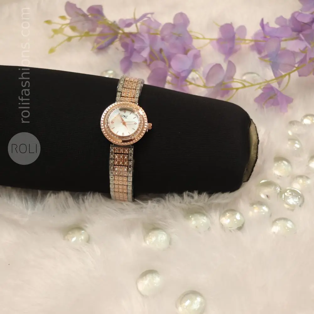 Rose Gold Party Wear Watch
