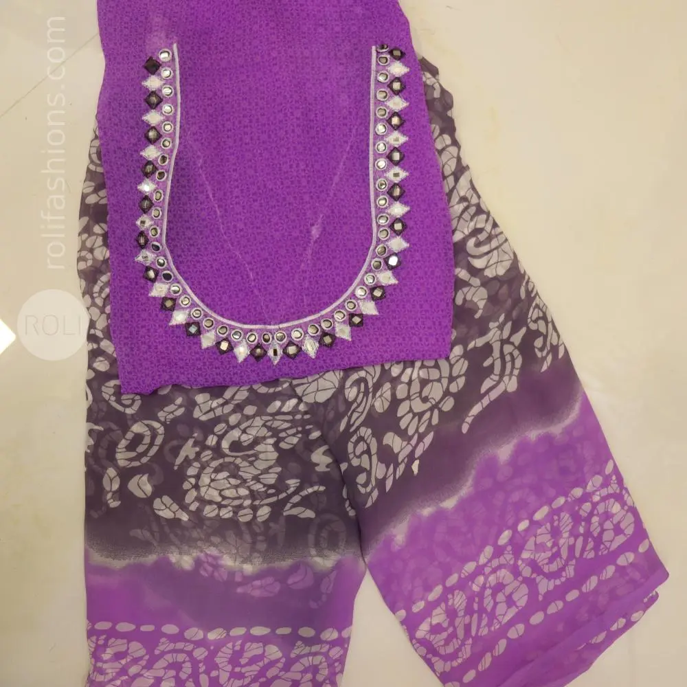 Amethyst purple saree with Vivid orchid border