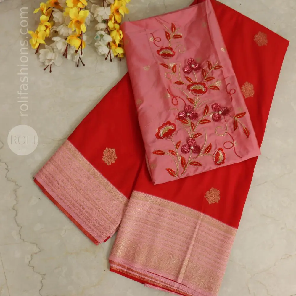 Scarlet Red and Baby Pink
