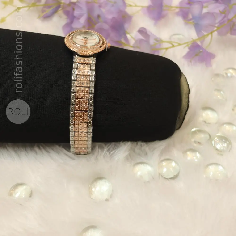 Rose Gold Party Wear Watch