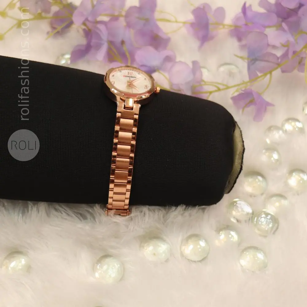 Rose Gold Party Wear Watch
