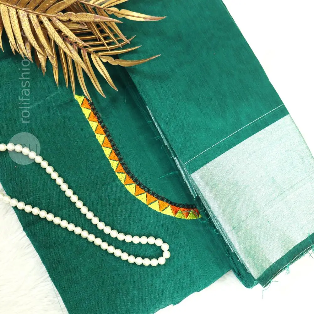 Teal Green with Silver Border