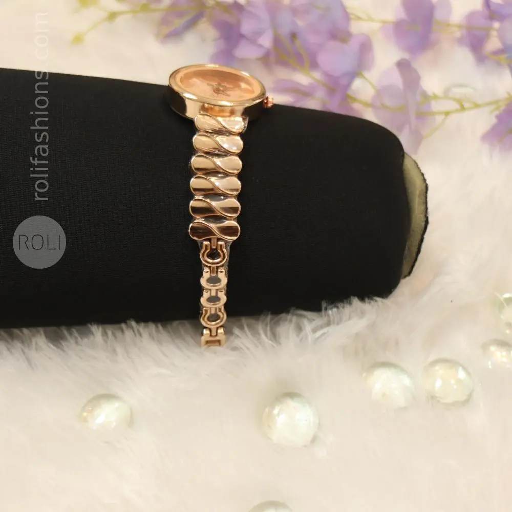 Rose Gold Party Wear Watch