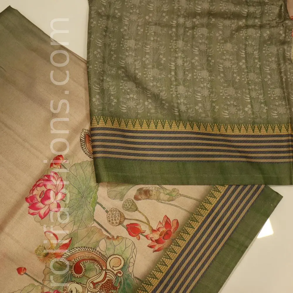 Rusty green and half white