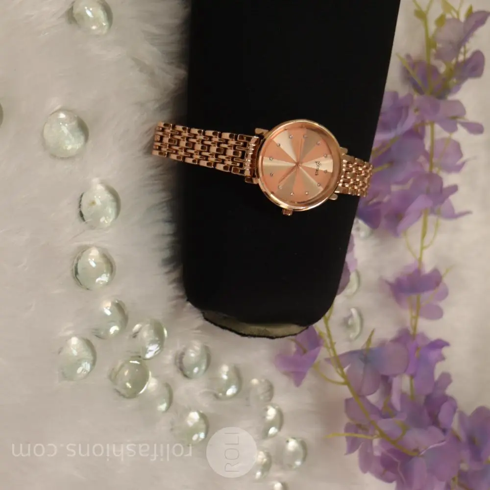Rose Gold Party Wear Watch