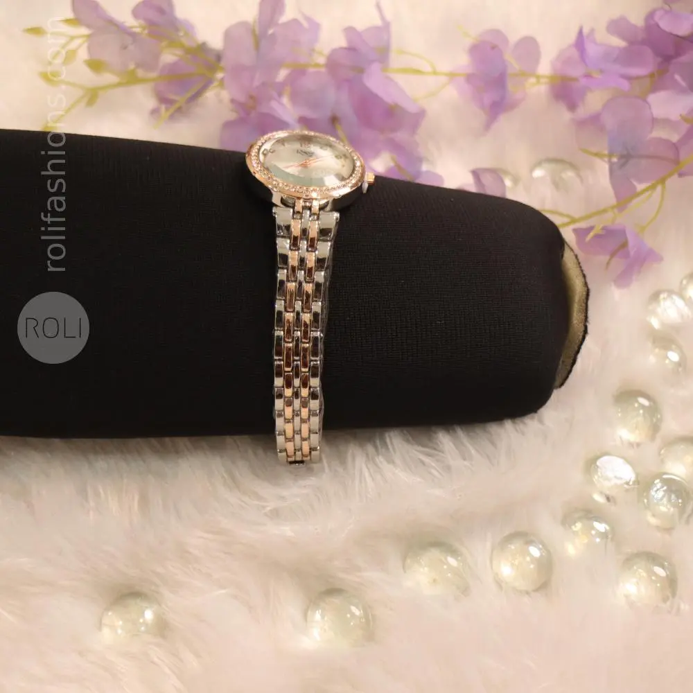 Rose Gold Party Wear Watch