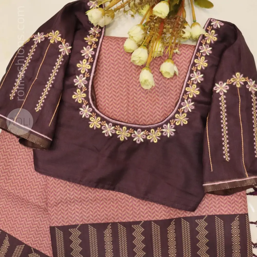Rich Wine Plum with Antique Gold , Dusty Rose Accents