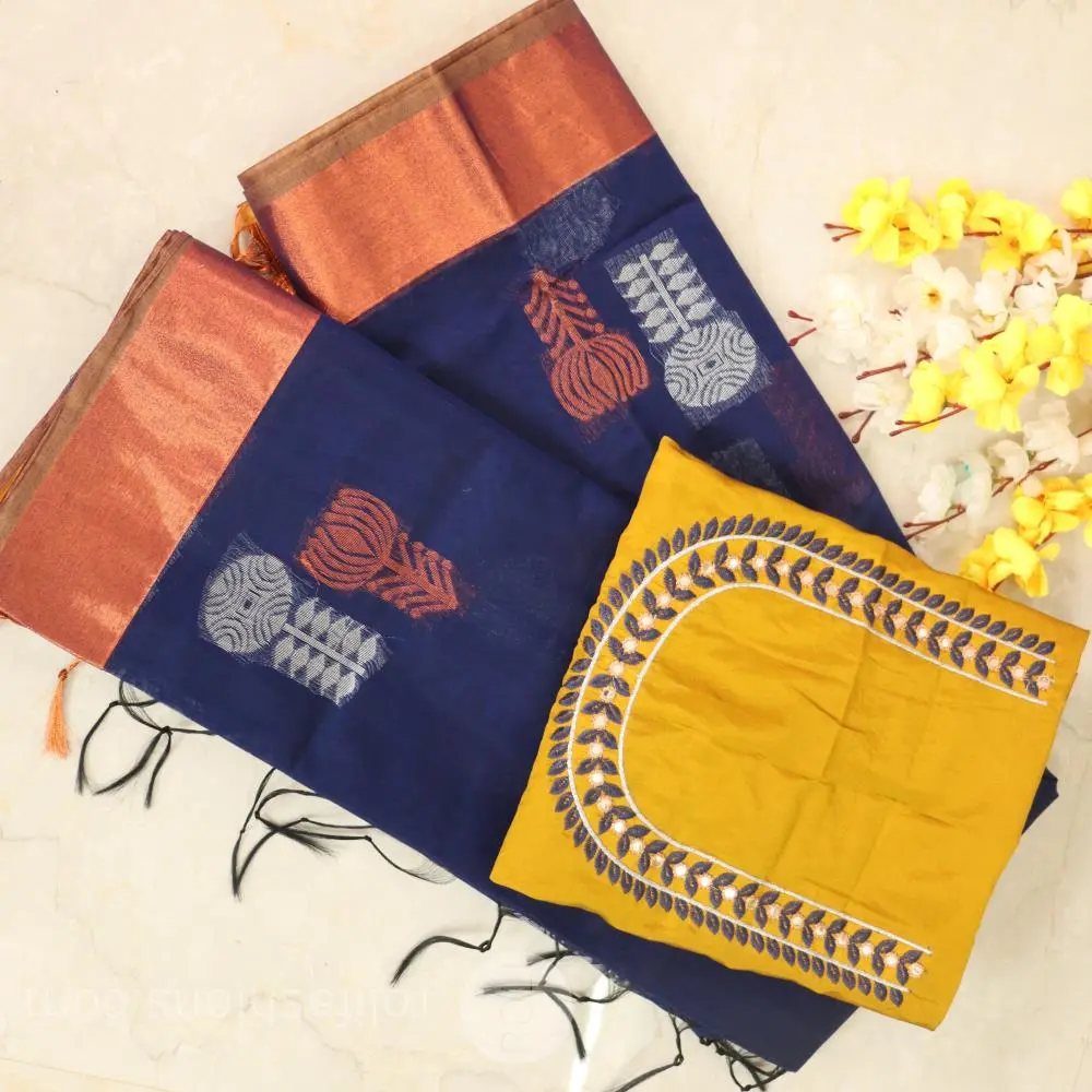 Midnight Blue and Mustard Yellow