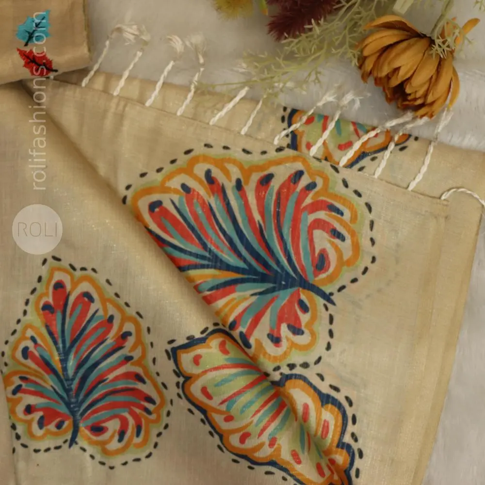 Half white angelic saree