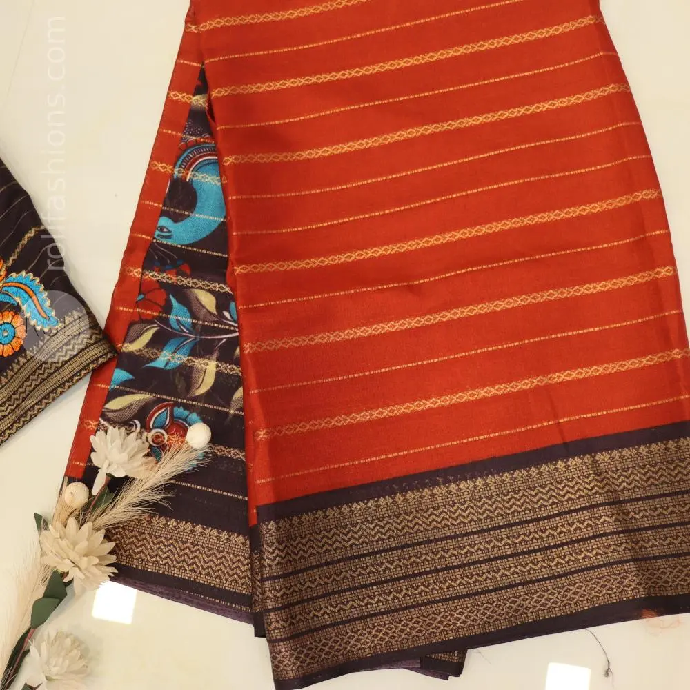 Rust orange with Brown border