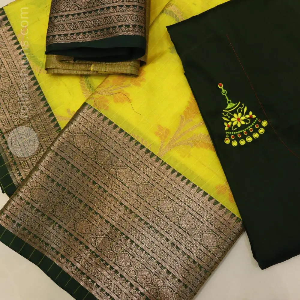 Yellow and Bottle green