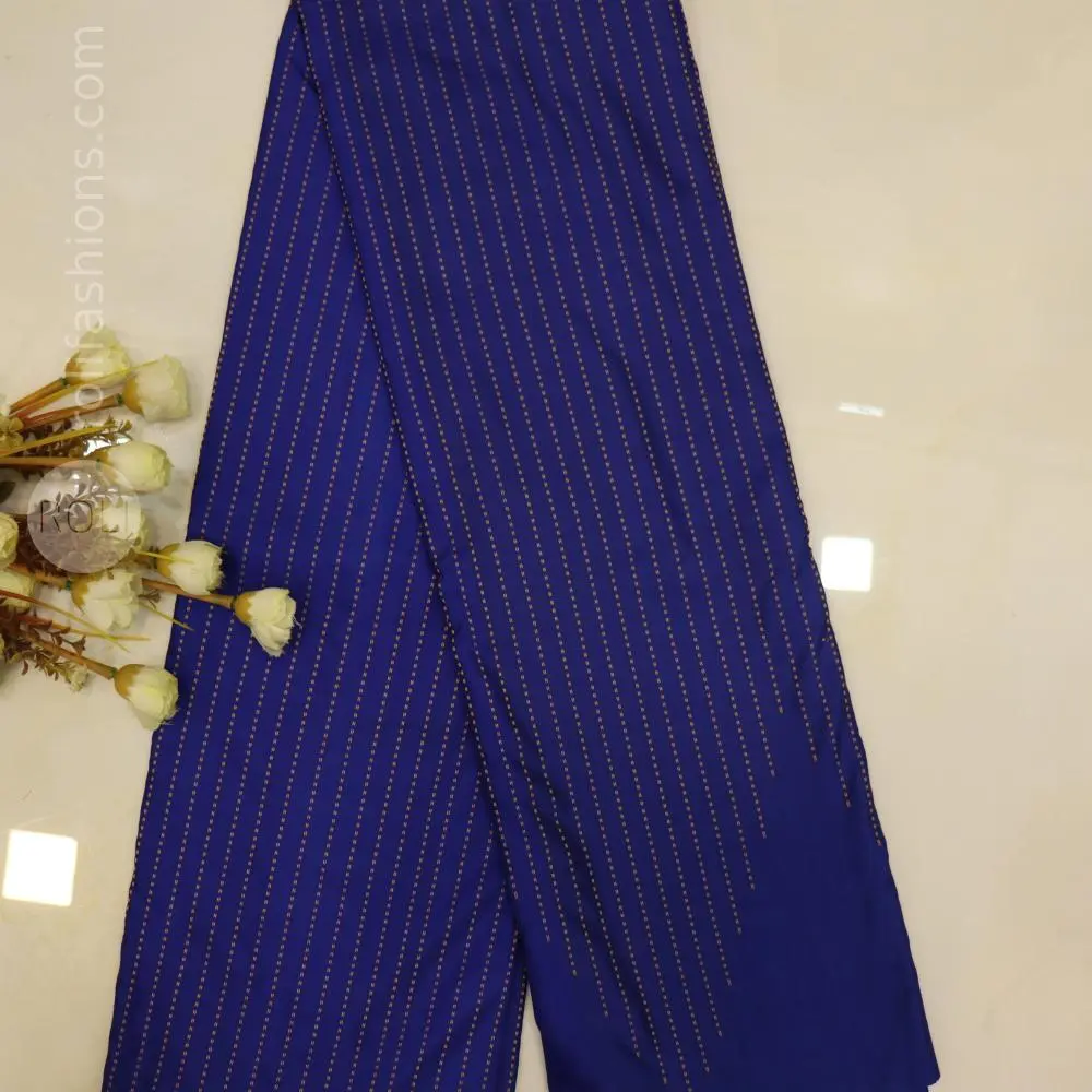 Royal blue with Golden yellow blouse