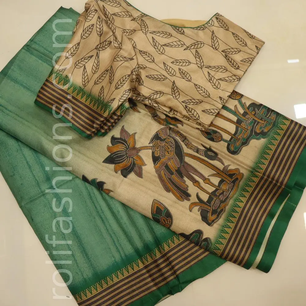 Pine green and half white