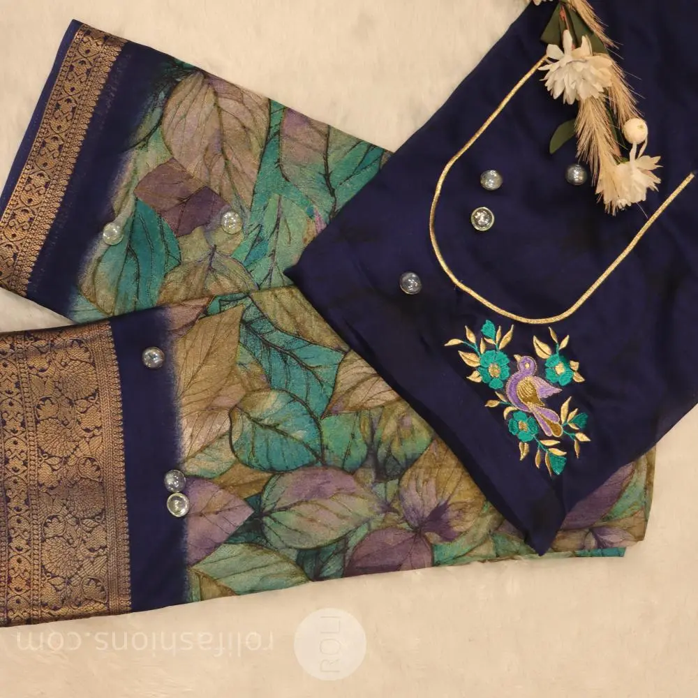 Dried leaves with nevy border