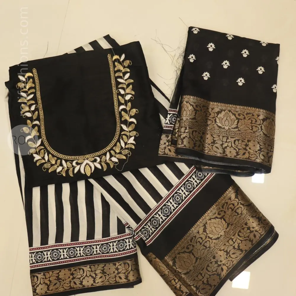 Black  and red stripes with black border