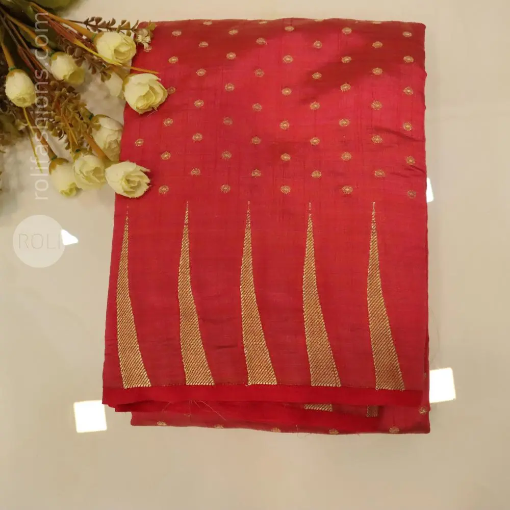 Vermilion red shade with a warm, slightly pinkish undertone