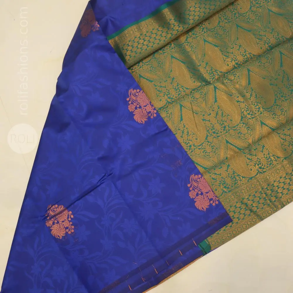 Peacock Blue with green