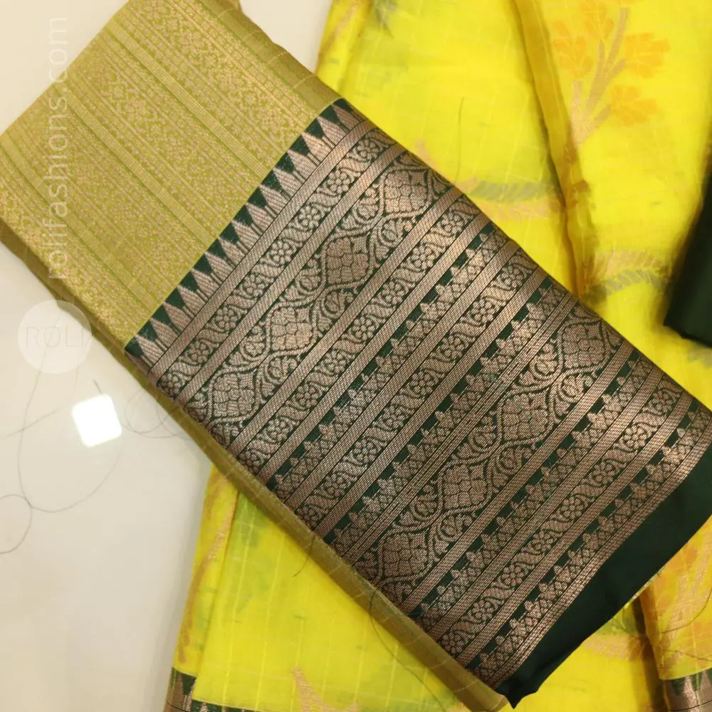 Yellow and Bottle green