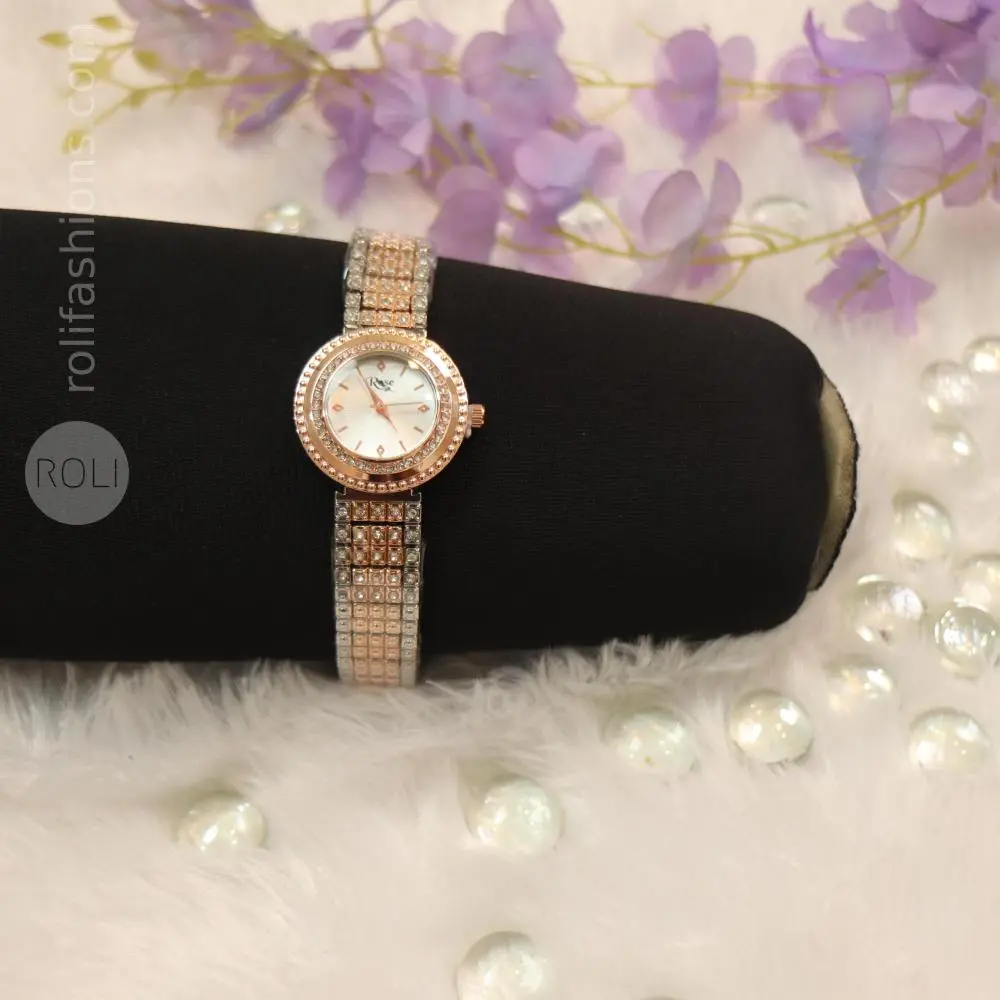 Rose Gold Party Wear Watch