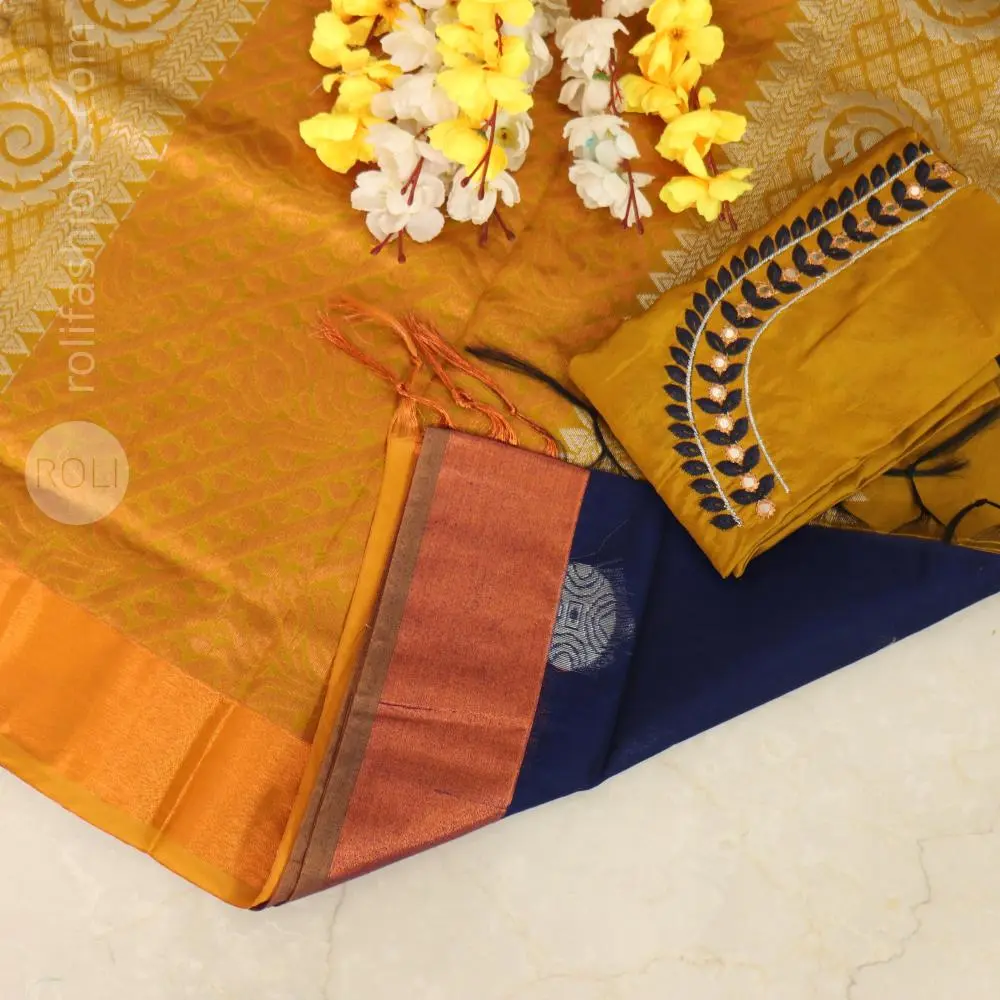 Midnight blue and Mustard Yellow