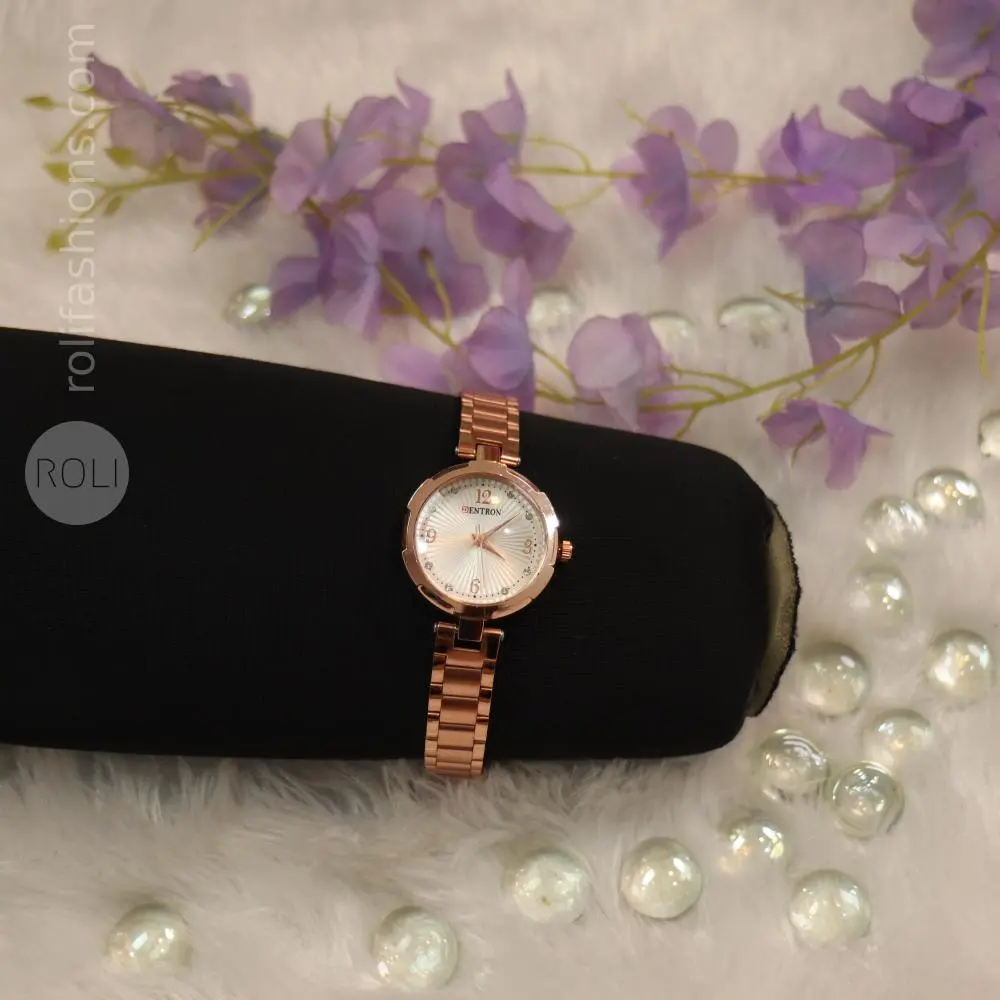 Rose Gold Party Wear Watch