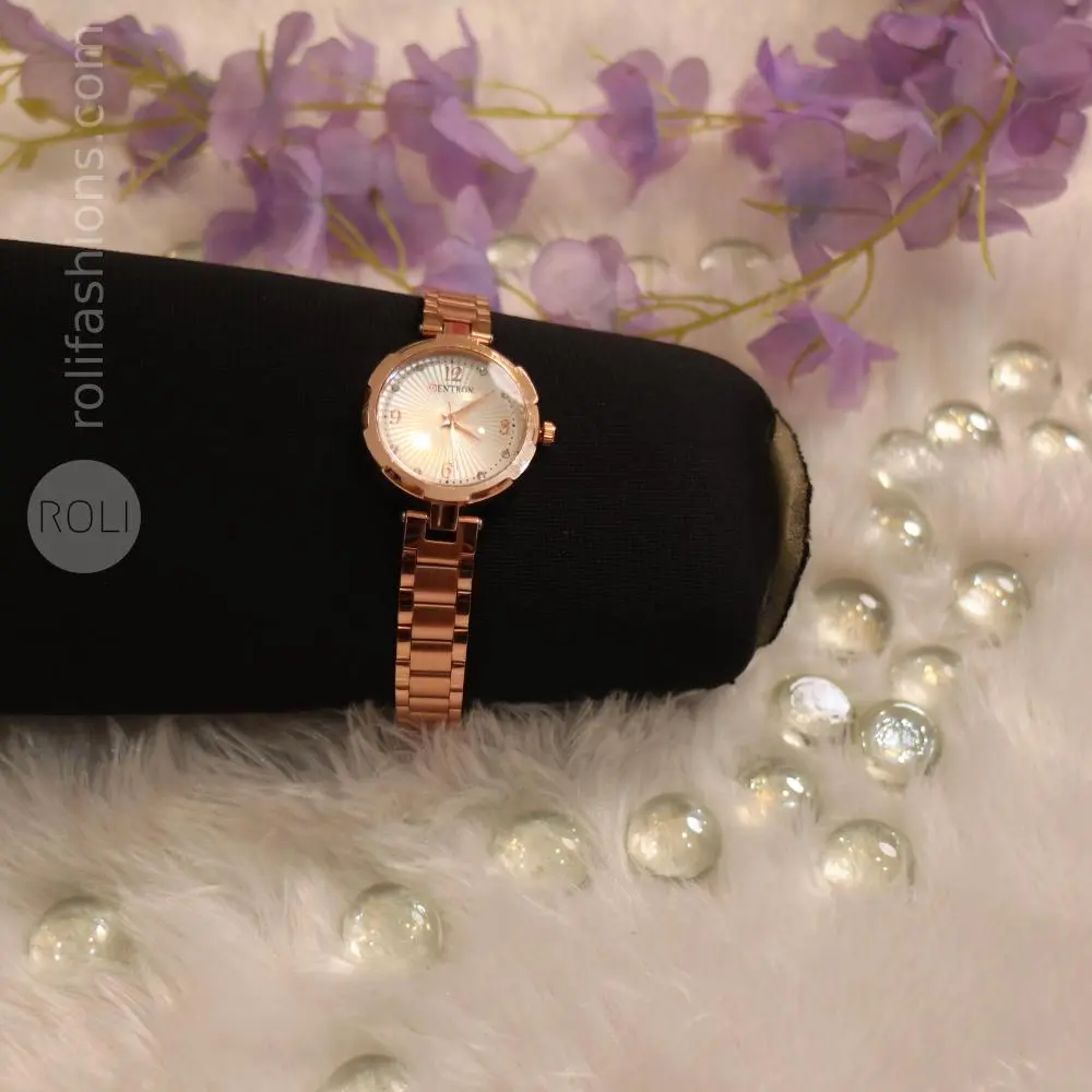 Rose Gold Party Wear Watch