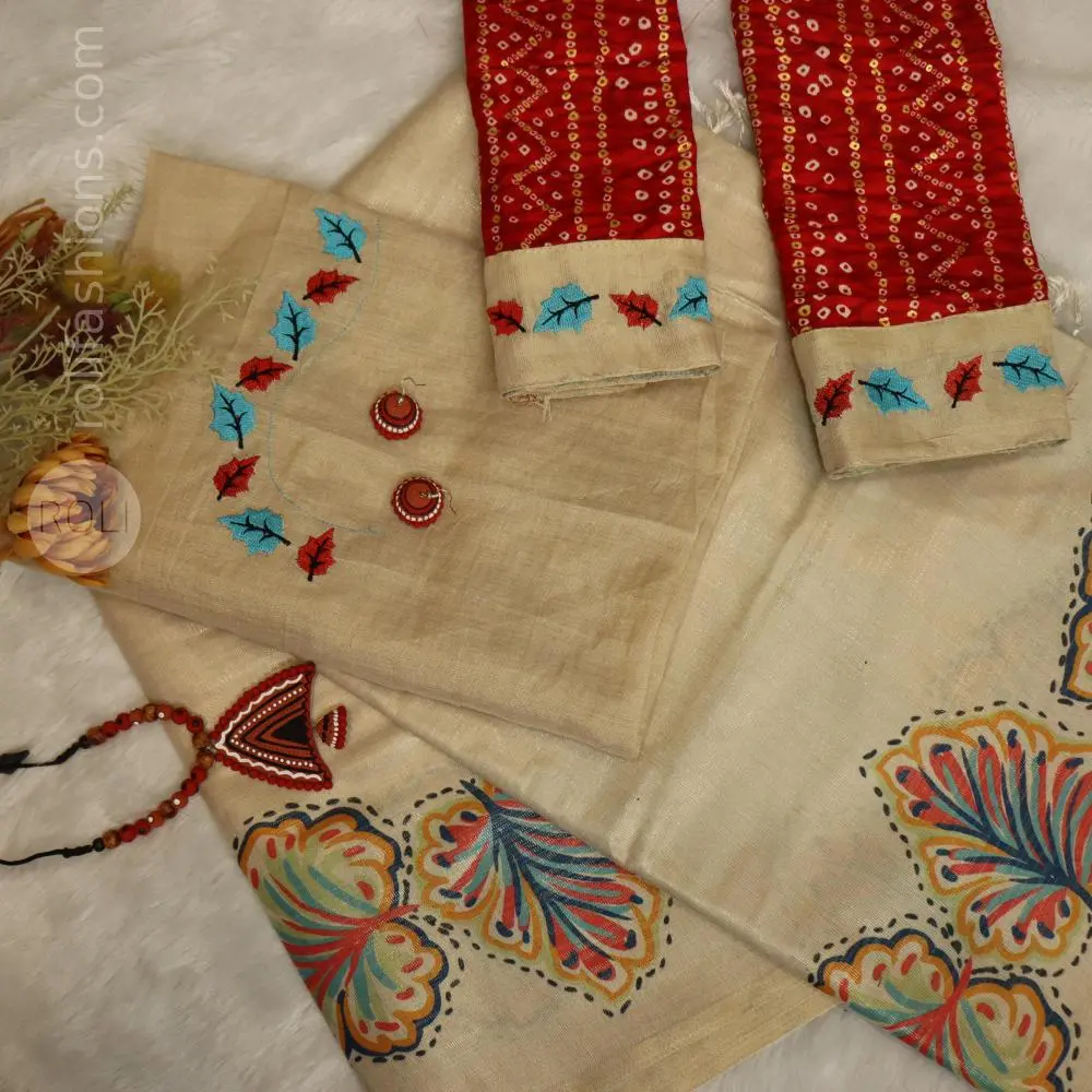 Half white angelic saree