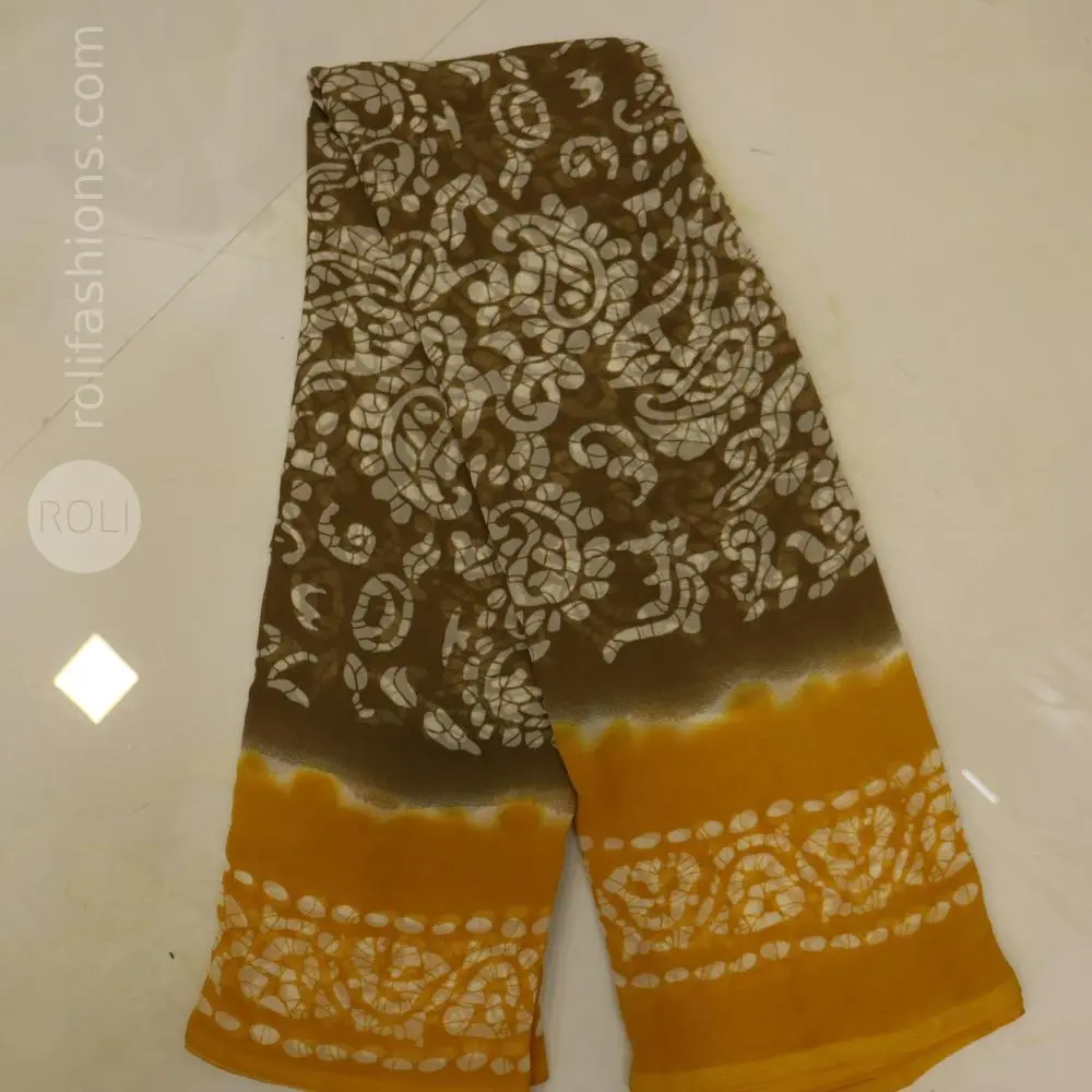 Sepia brown and Duckfoot yellow border
