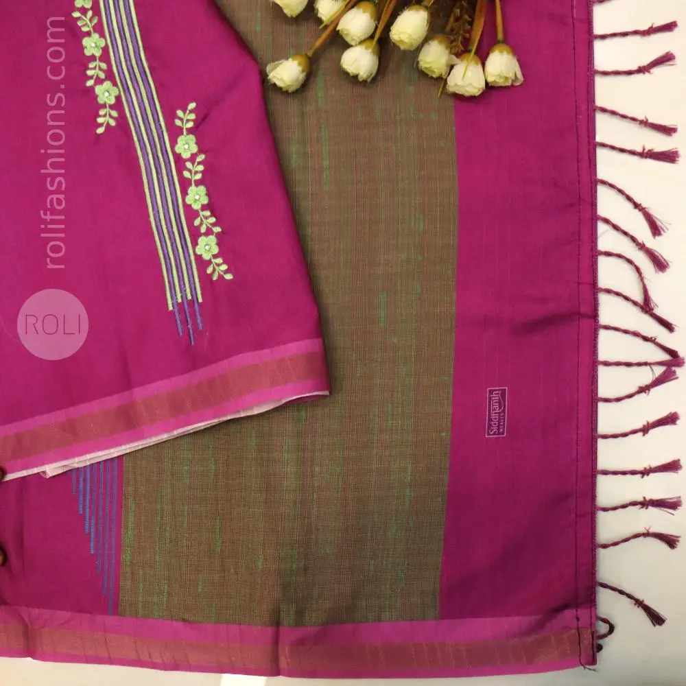 Vibrant fuchsia pink with fresh contrasting accent