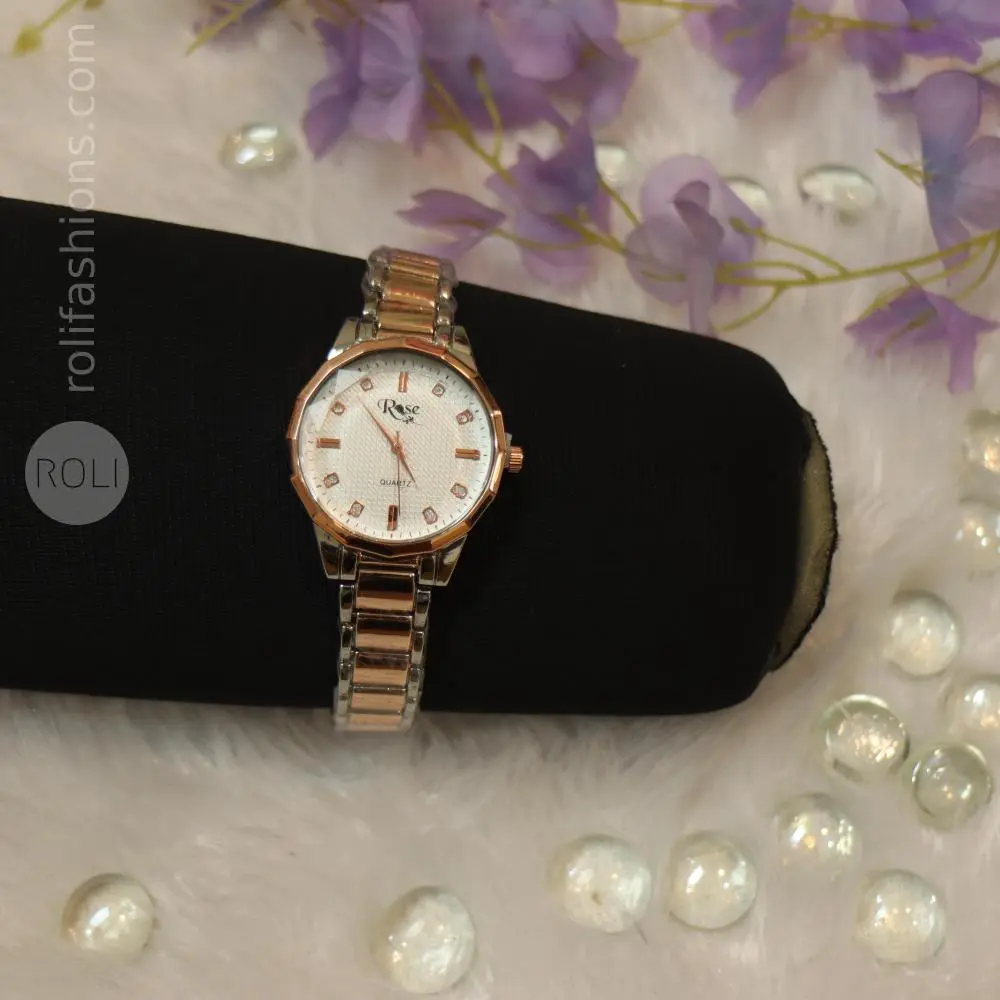 Rose Gold Party Wear Watch