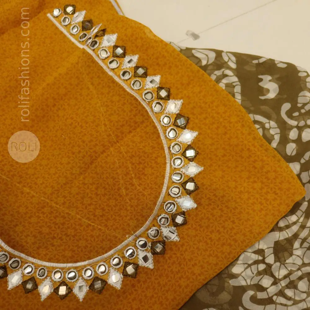 Sepia brown and Duckfoot yellow border