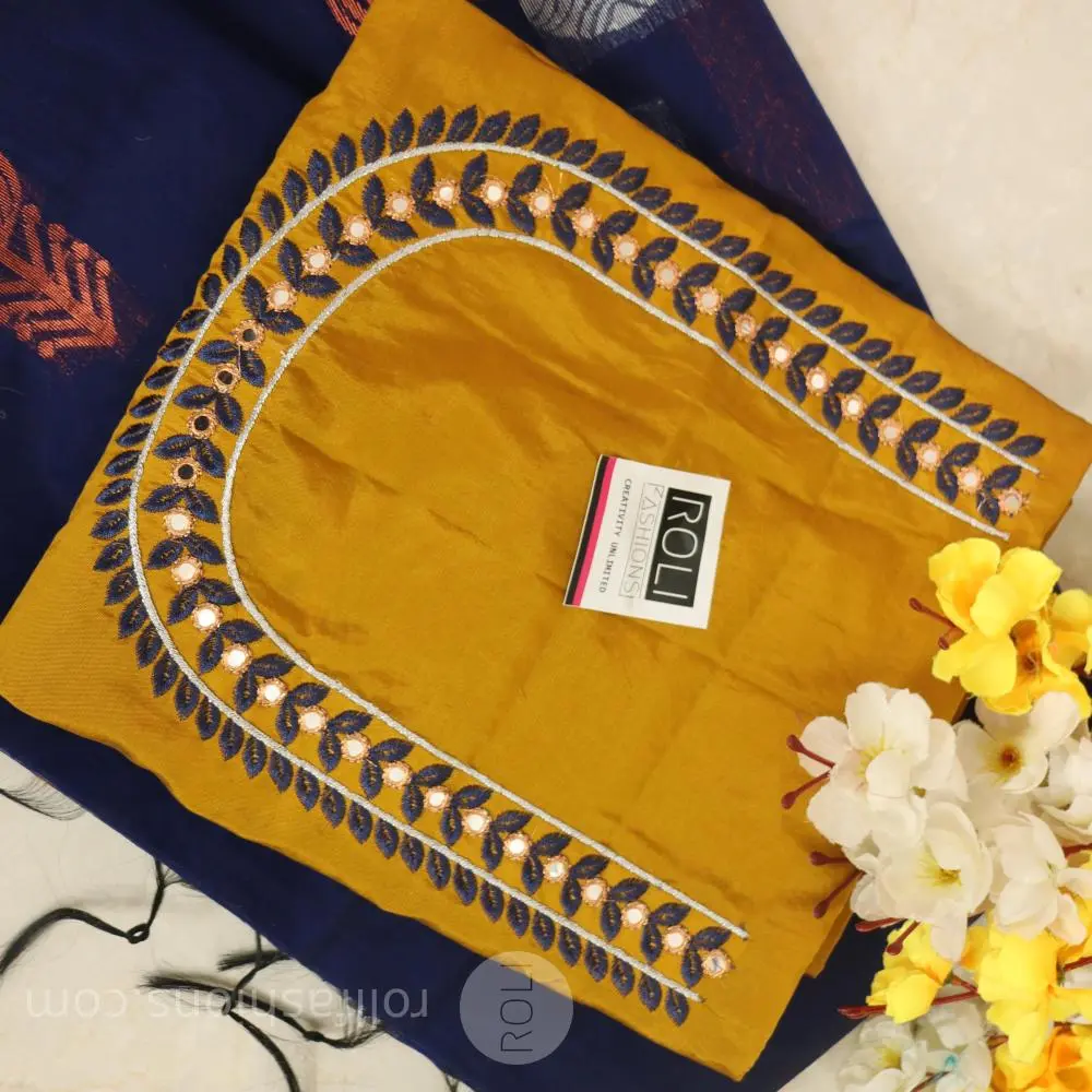 Midnight Blue and Mustard Yellow