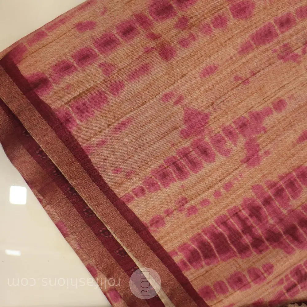 Royal pink with shibhori prints