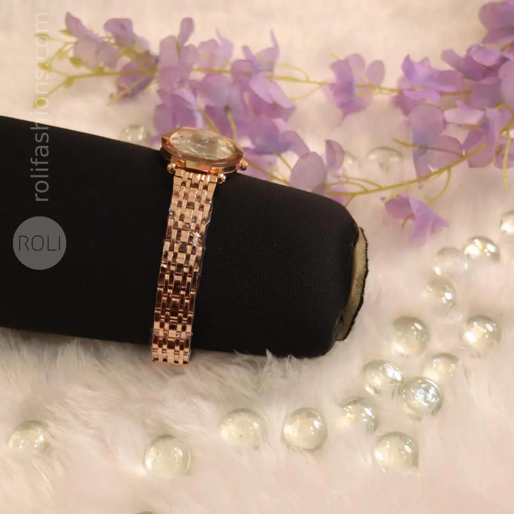Rose Gold Party Wear Watch