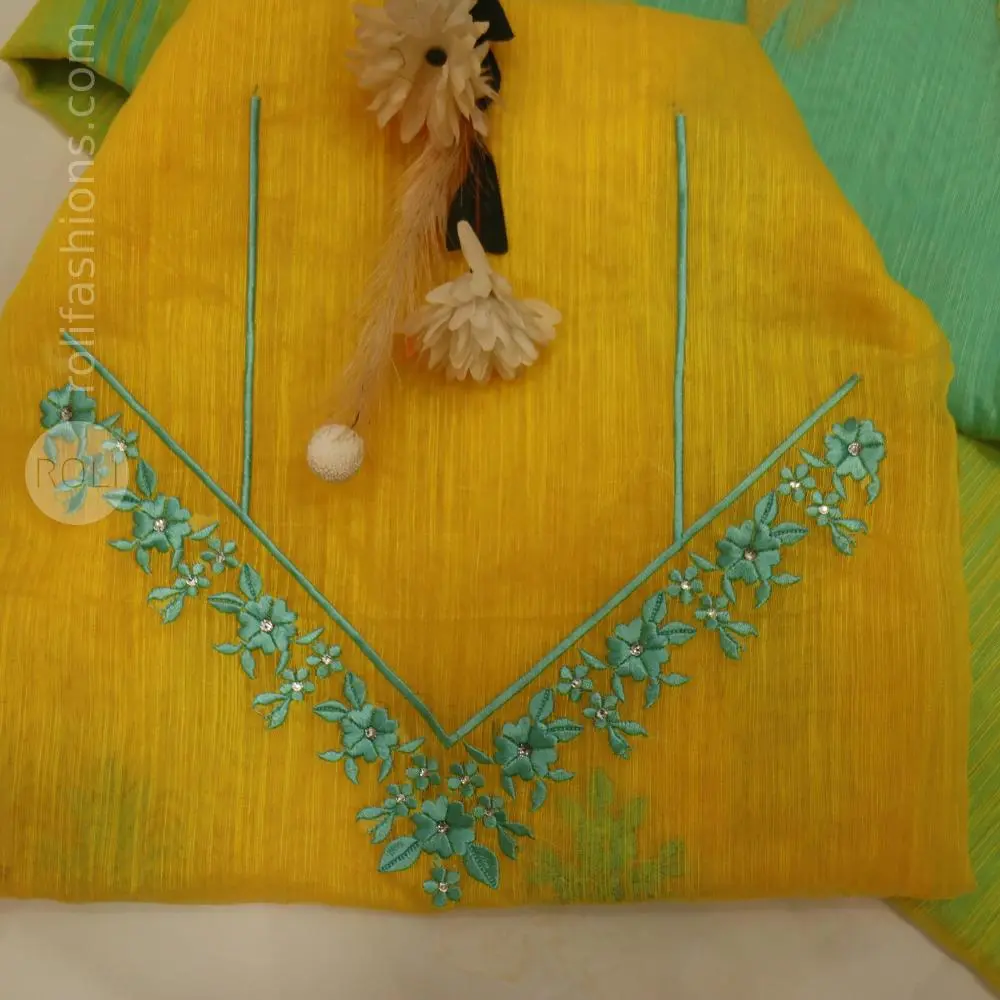 Aquamarine blue with yellow tower border