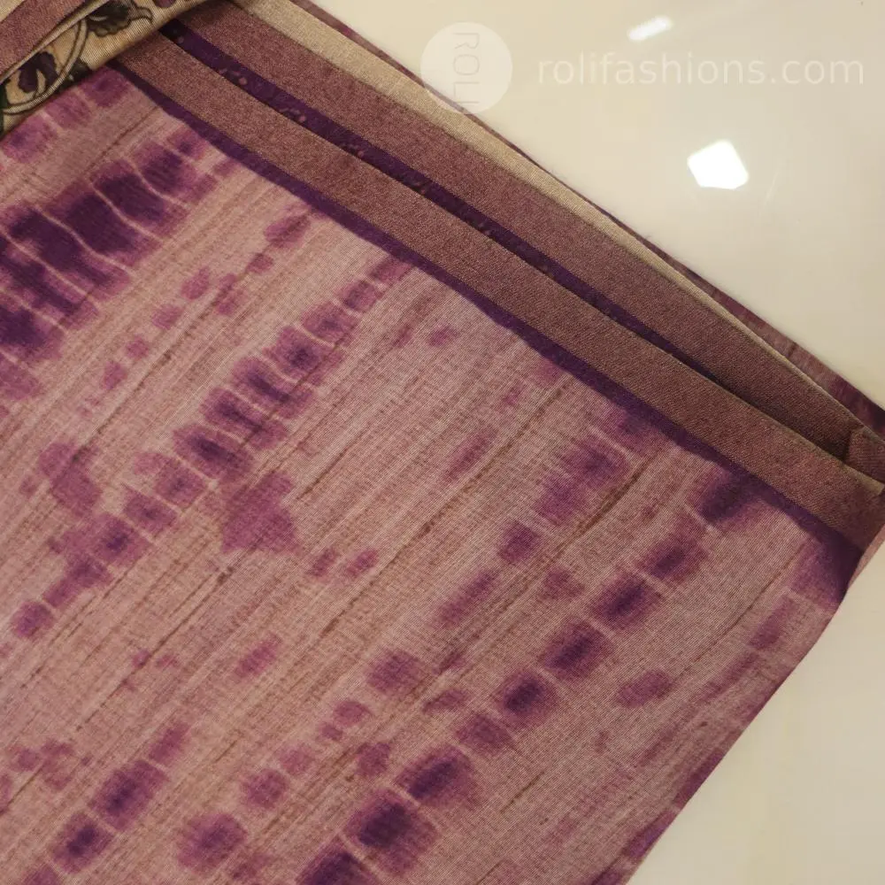Rich purple with shibhori prints