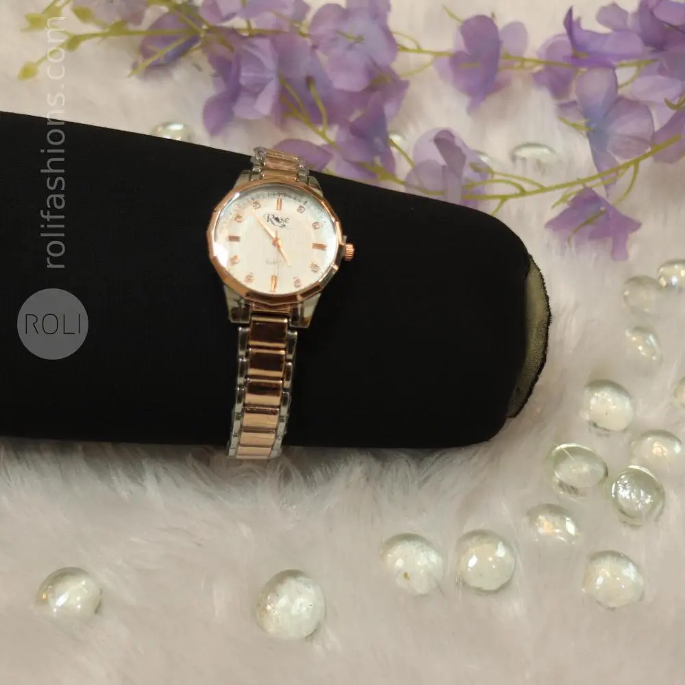 Rose Gold Party Wear Watch