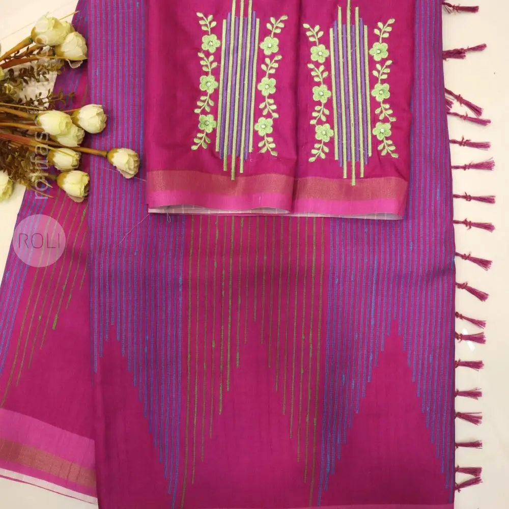 Vibrant fuchsia pink with fresh contrasting accent