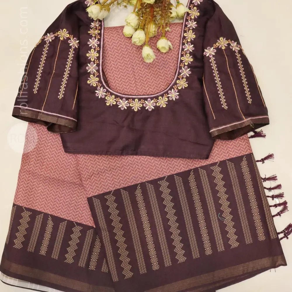 Rich Wine Plum with Antique Gold , Dusty Rose Accents