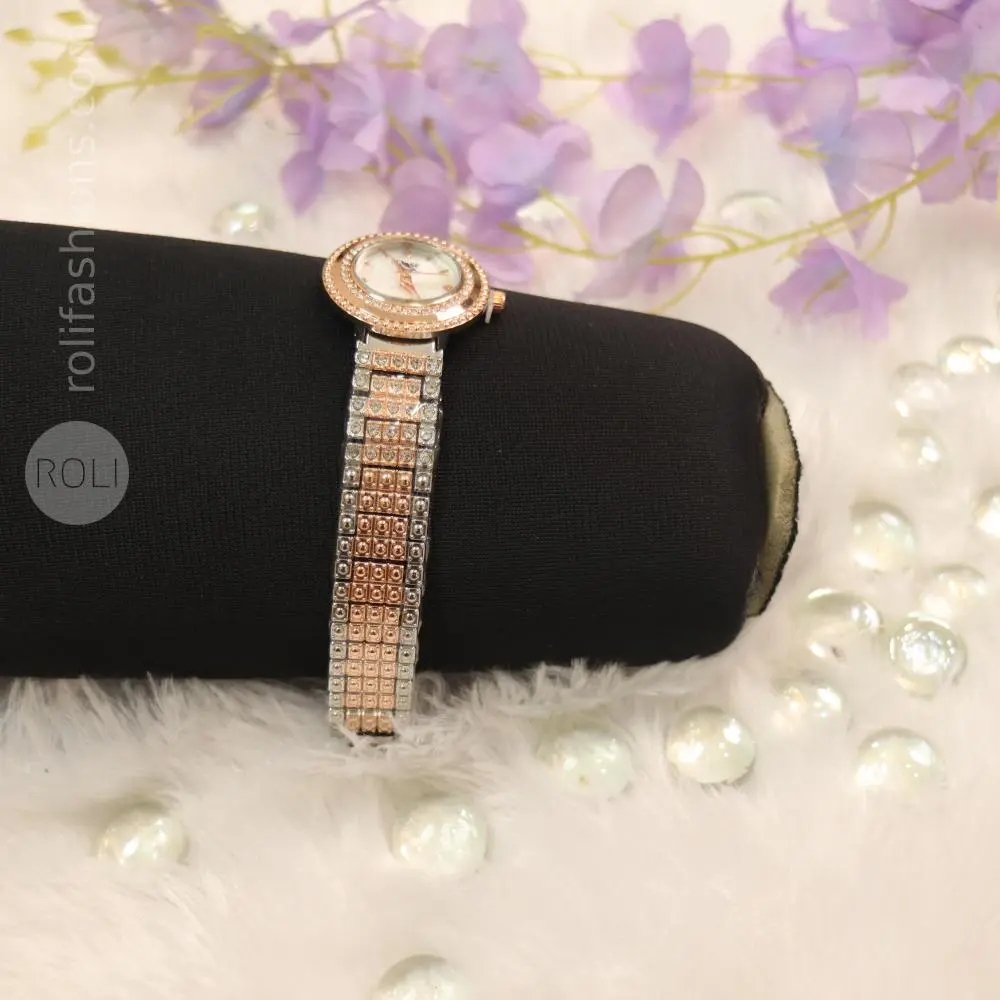 Rose Gold Party Wear Watch