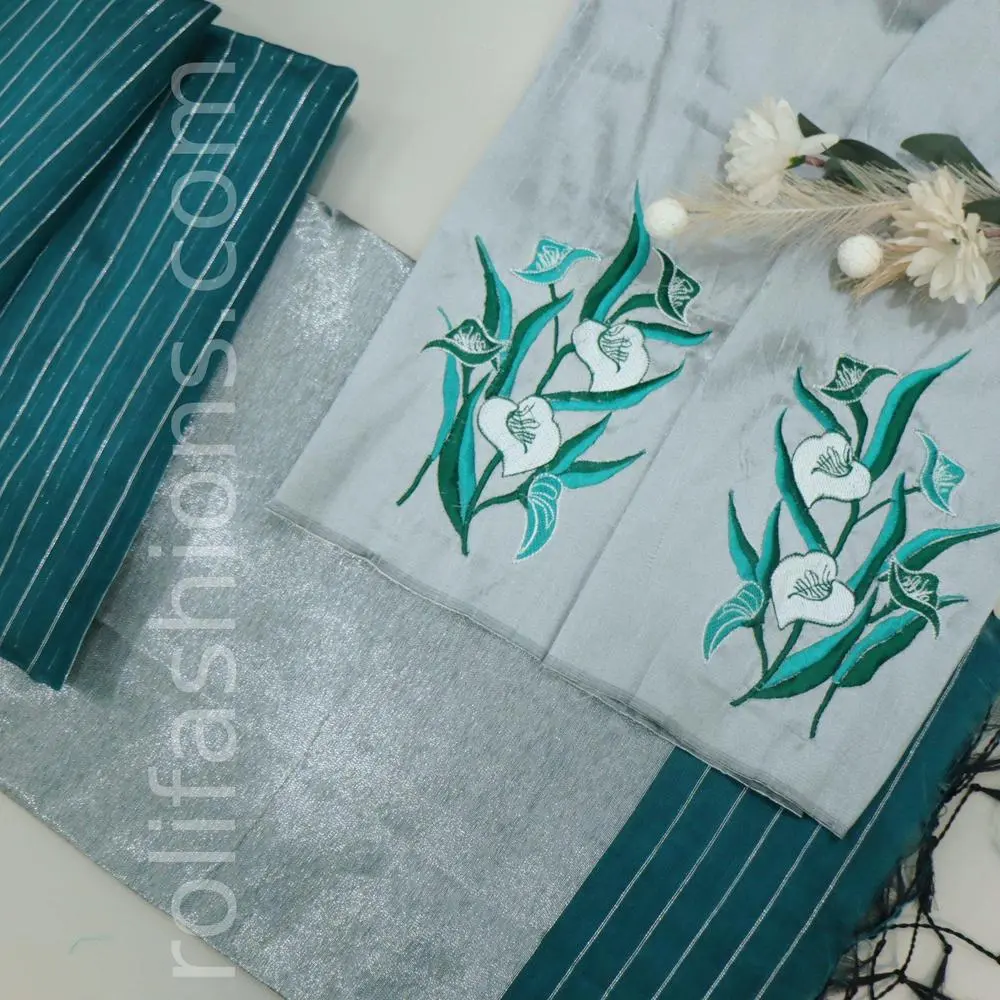 Turquoise and Grey