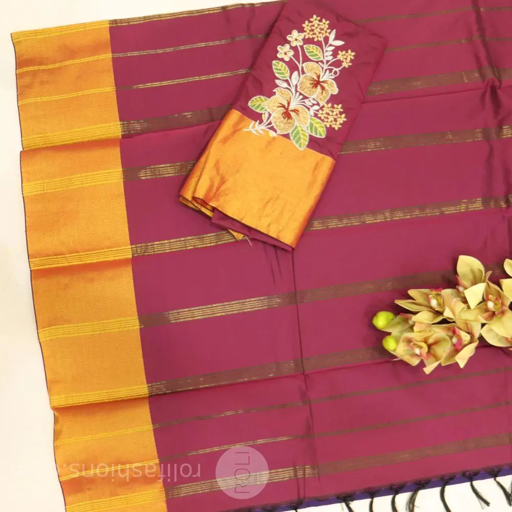 Nevy Blue saree with gooseberry pink blouse
